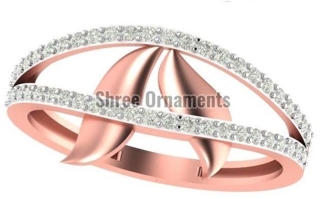 M-PLR-3957 Ladies Rose Gold Ring