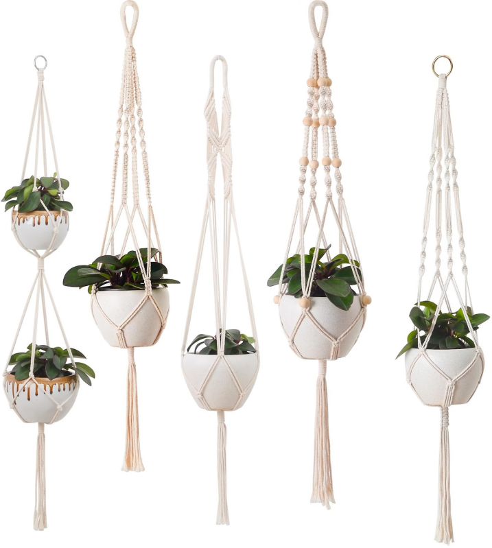 5 Piece Macrame Plant Hanger