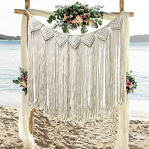 Handmade Cotton Macrame Wall Hanging Curtain