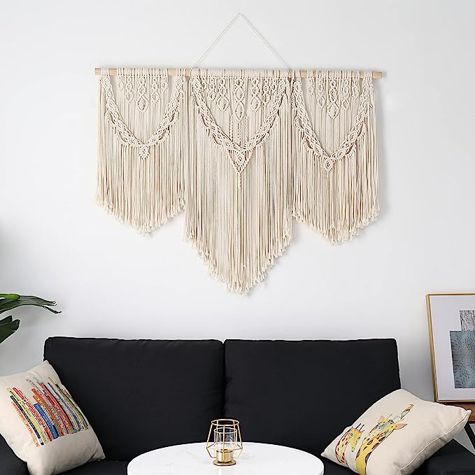 White Large Macrame Wall Hanging