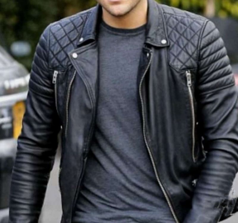 Stylish Black Mens Leather Jacket