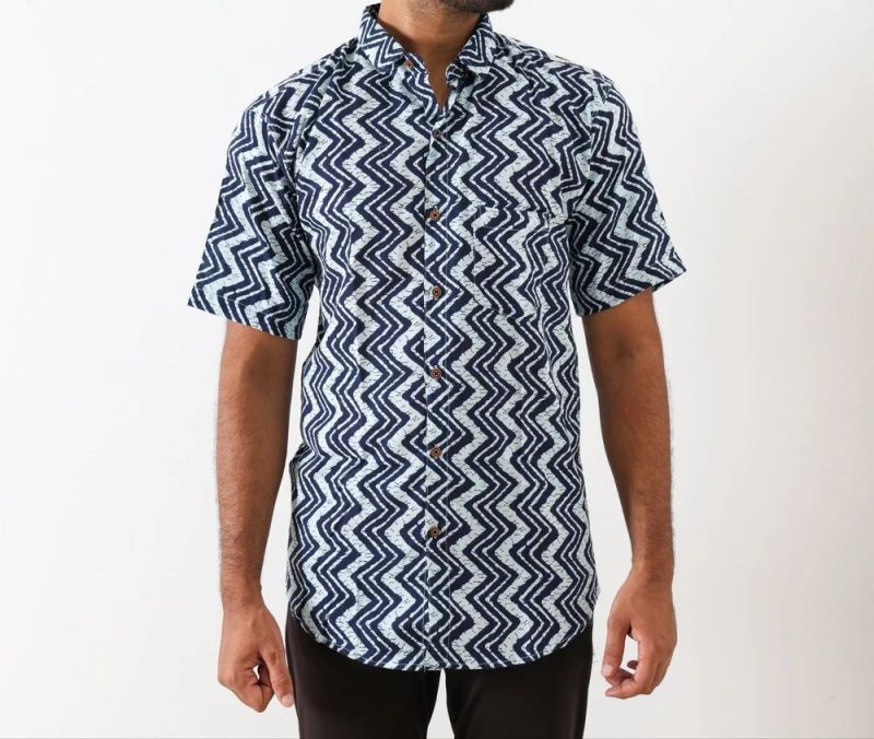 Mens Sanganeri Cotton Shirt