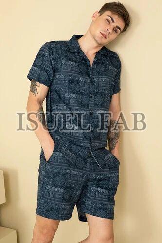 Mens Printed Night Suit