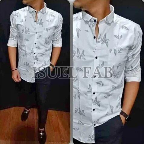 Mens Stylish Printed Cotton Shirt