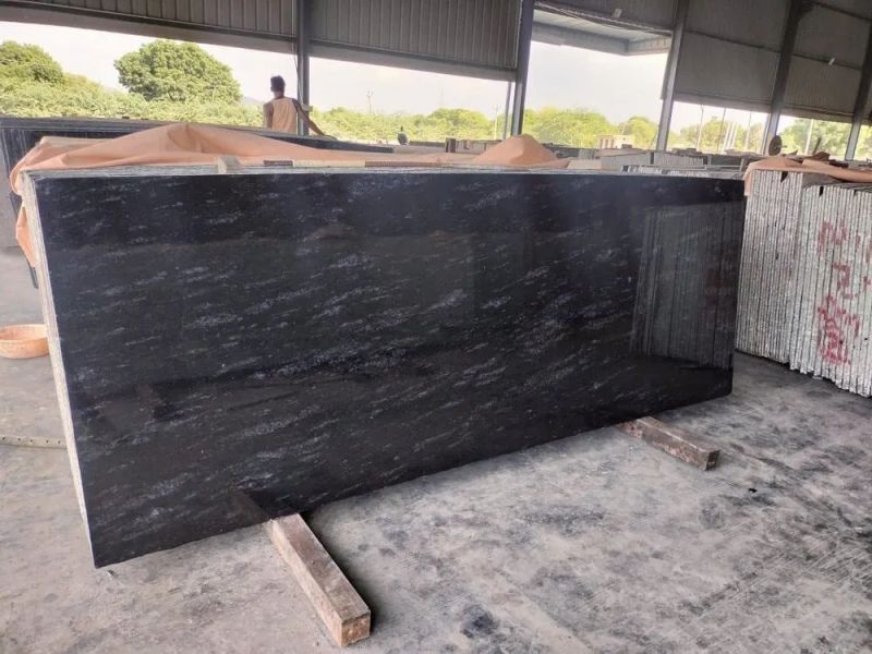 River Black Granite Slab