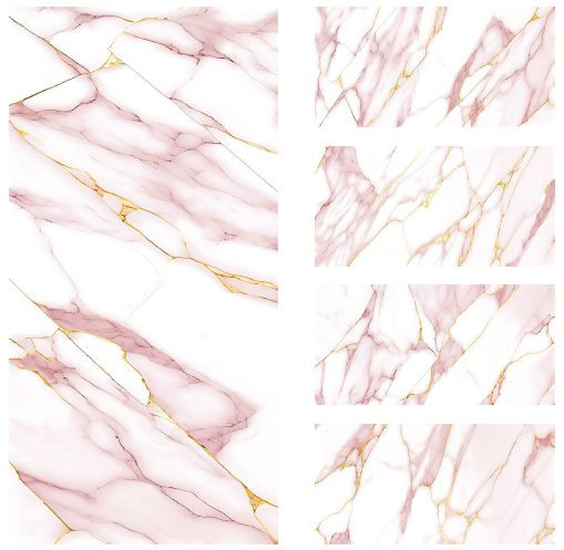 Modern Pink Gold Golden Series Vitrified Tile