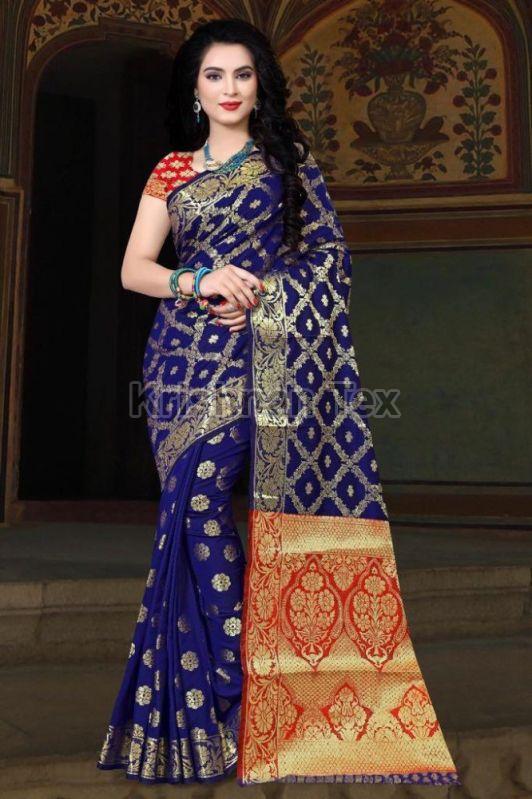 Ladies Banarasi Cotton Silk Sarees