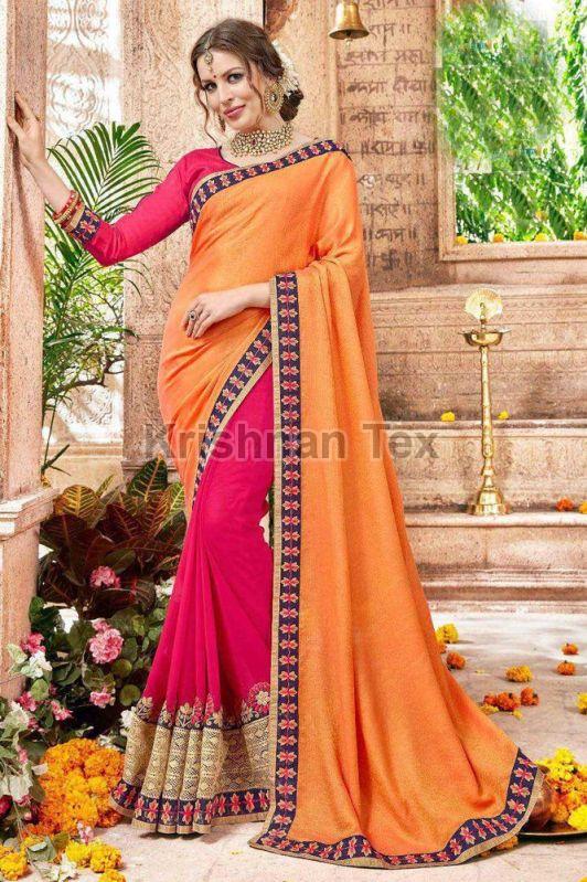 Ladies Bordered Georgette Saree