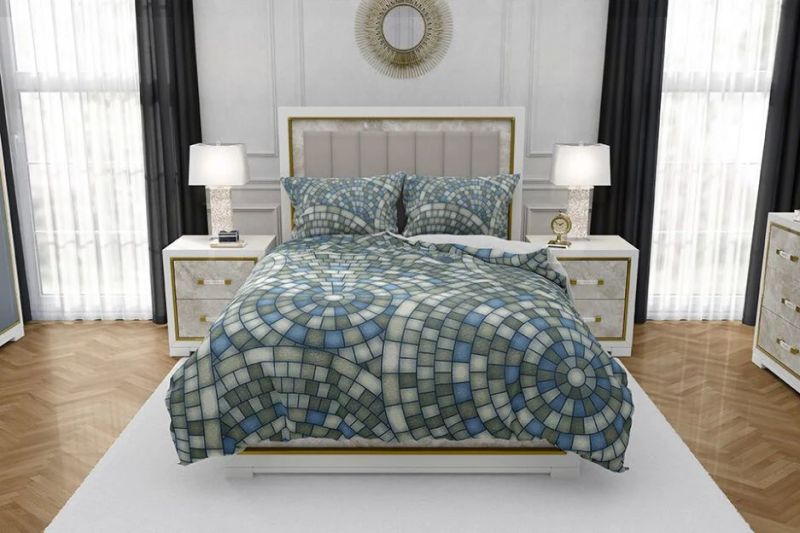 9001 Delta Weave Pure Cotton Bedsheet with 2 Pillow Cover