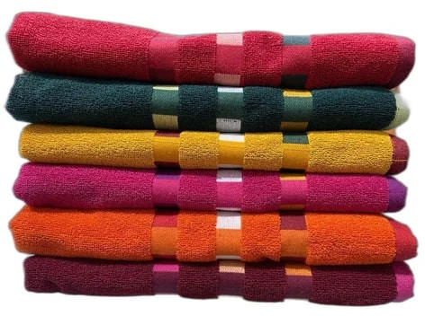 Hotel Striped Bath Towels