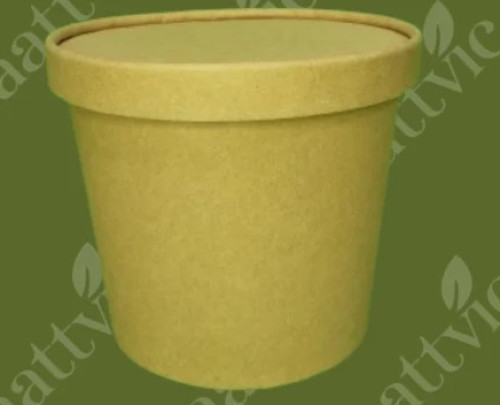 Round Kraft Paper Container with Lid