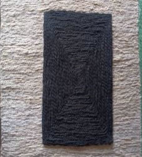 Black Braided Rectangular Jute Rug