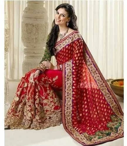 Ladies Designer Embroidery Saree