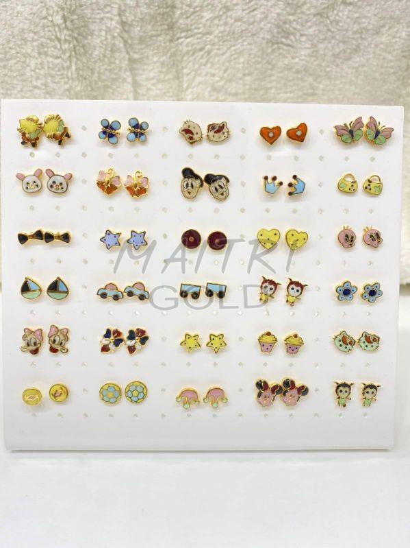 Kids Gold Stud Earrings