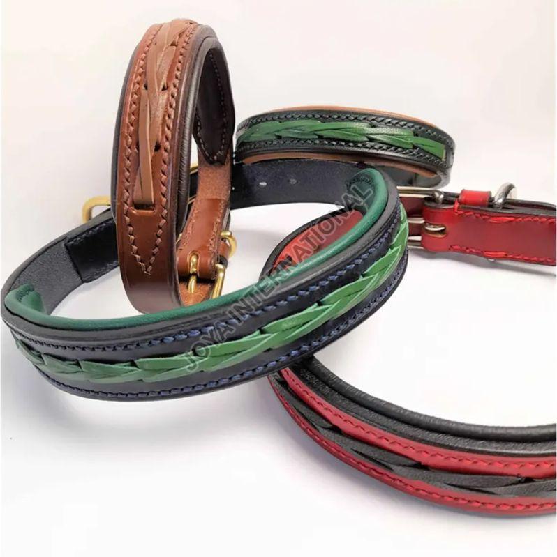 Braided Leather Dog Collar