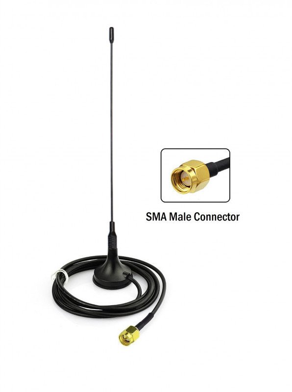 433MHz 7dBi Spring Magnetic Antenna With RG174 (L-3Mtr) Cable +