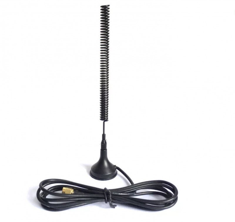 433MHz 9dBi Spring Magnetic Antenna with RG174 (L-3Mtr) Cable + SMA Male Connector