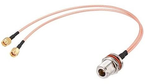 N (F) B/H Connector To 2x SMA (M) Connector Y-Type Splitter Combiner With Pigtail RG316 Cable ( L : 15CM )