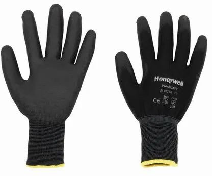 JSK Black PU Coated Polyester Knitted Glove