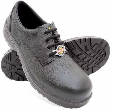 Black Lace Up Leather Safety Shoes