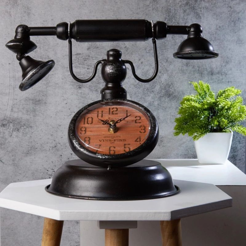 Vintage Telephone Tabletop Clock