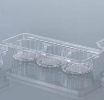 3 Compartment Plastic Cupcake Tray