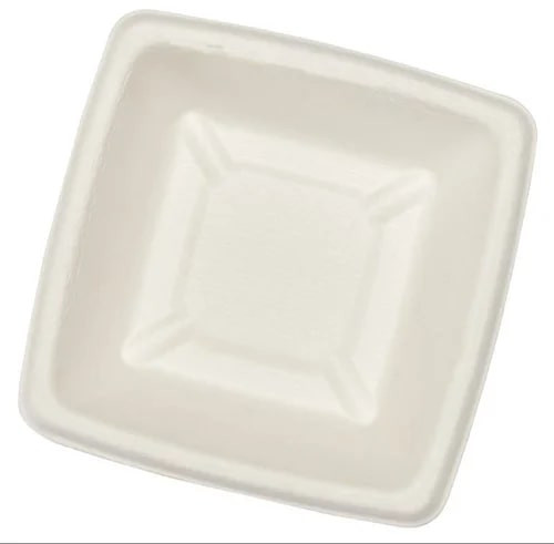 4 Inch Square Sugarcane Bagasse Bowls