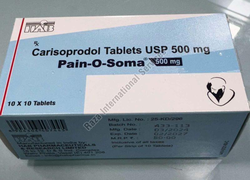 Pain O Soma 500mg Tablets