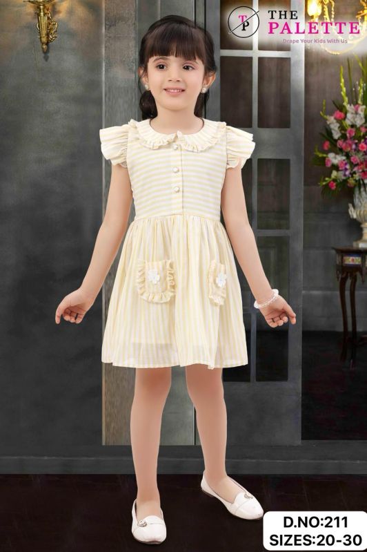 Girls Fancy Striped Frock