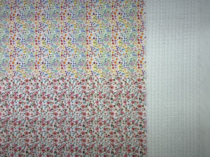 Schiffli Digital Printed Fabric