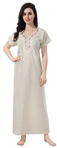 Embroidered Cotton Nightgown