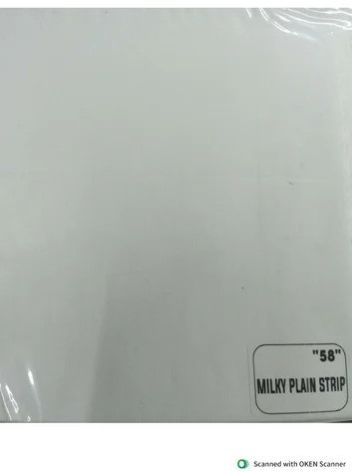 Milky Plain Strip Fabric