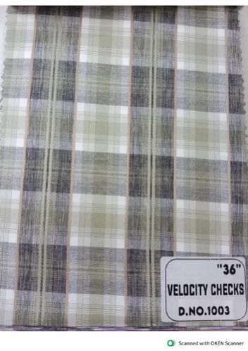 Velocity Check Cotton Fabric