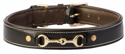 Eco Friendly Genuine Leather Brown Padded Dog Collar