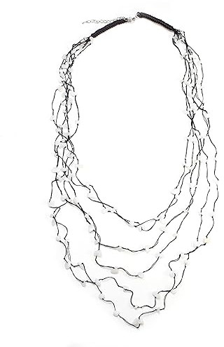 Multilayer White Jasper Cord Necklace