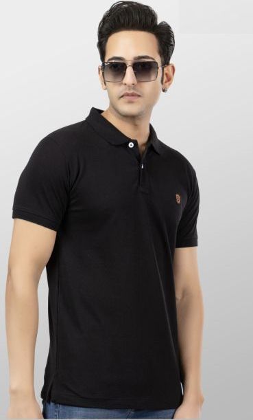 Mens Black Polo T-Shirt