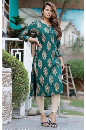 Ladies Rayon Printed Kurti