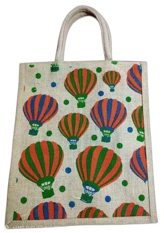 Air Balloon Printed Jute Bag