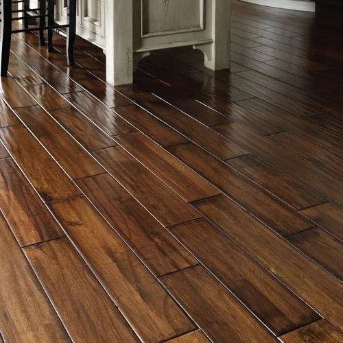 Brown Laminated Wooden Flooring Service