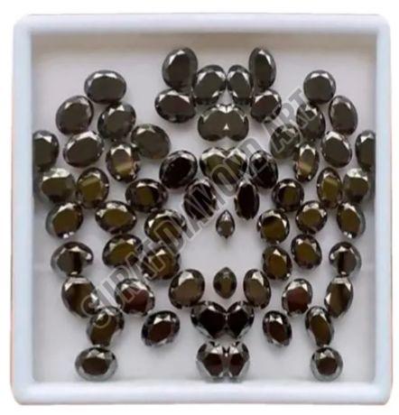 10-8 mm Oval Cut Black Diamond