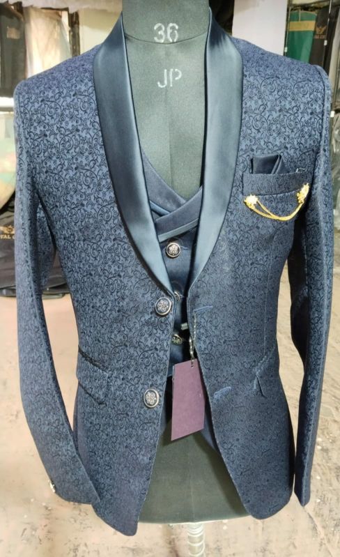 Mens Designer Blazer Waist Coat Set