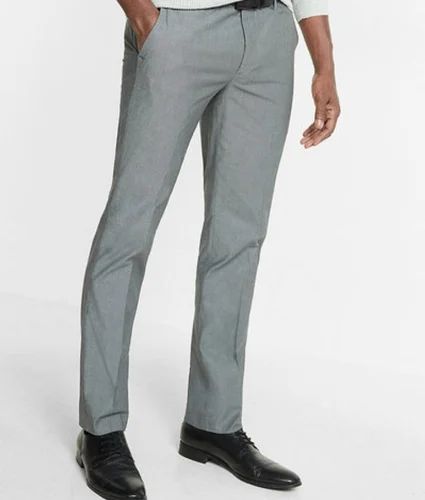 Mens Grey Formal Pant