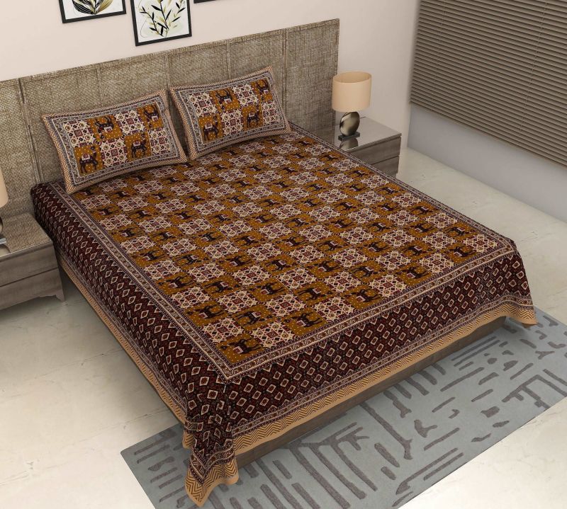 Bagru Printed Cotton Bedsheet