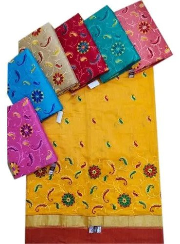 Embroidered Cotton Saree