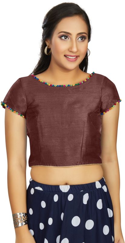 AF2848 Ladies Fancy Brown Blouse