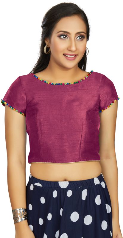 AF2850 Ladies Fancy Wine Blouse