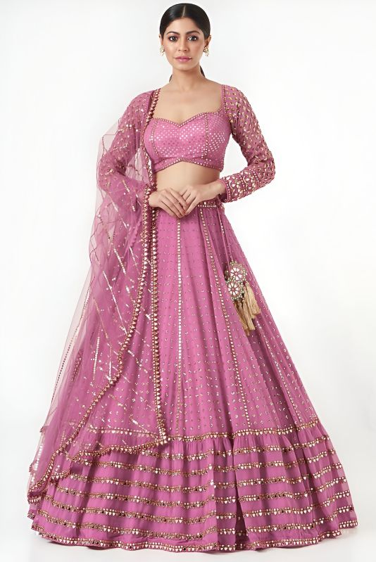 AF5003 Ladies Wedding Wear Chinnon Lehenga Choli