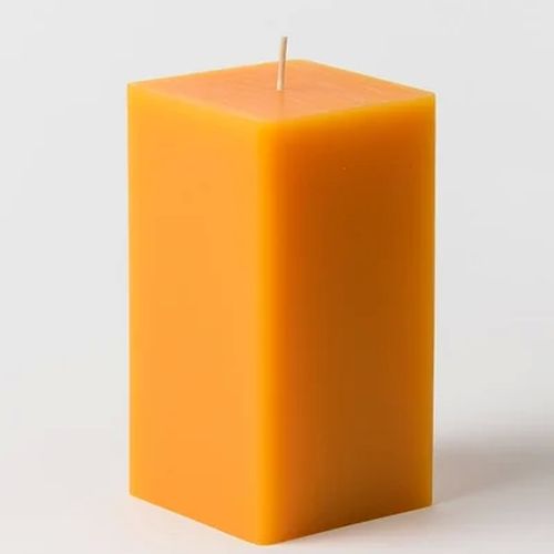Orange Square Pillar Candle