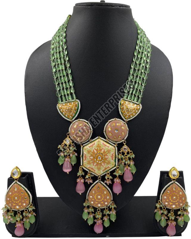 Long Meenakari Necklace Set