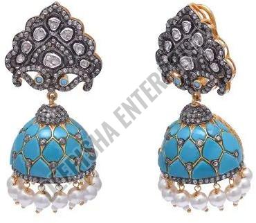 Polki Jhumka Earrings